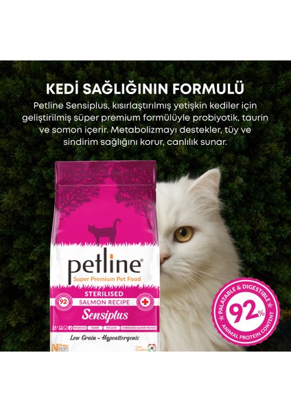 Kilo Dengelemeye Yardımcı Diyet Özellikli Kısırlaştırılmış Somonlu Yetişkin Kedi Maması 3KG (2x1.5Kg)