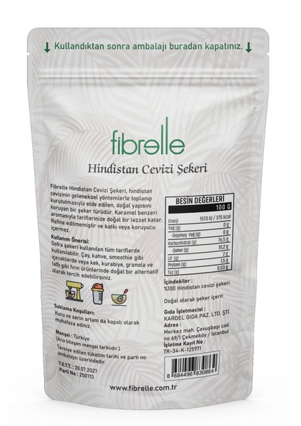 Hindistan Cevizi Şekeri 100 G fiyatları