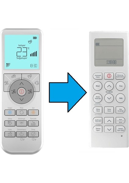 Arçelik Beko Inverter Klima Kumandası-Resimde Sağdaki Gönderilir