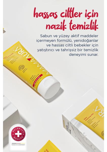 Bebek Temizleme Sütü 200 ml – Hassas Ciltler için Nazik Temizlik ve Nemlendirme, Parabensiz Bitkisel Formül