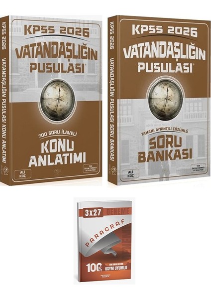 Cba + Anla Kazan 2026 Kpss Vatandaşlık Vatandaşlığın Pusulası Konu Anlatımı + Soru Bankası 2 Li Set Cba Yayınları