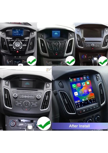 Ford Focus Uyumlu Android 10.1 Multimedya Sistemi – 9.7" HD Dokunmatik Ekran, 4GB RAM, 64GB Hafıza, Geri Görüş Kamerası Desteği