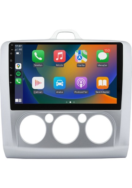 Ford Focus 2 Multimedya Sistemi – 9" HD IPS Ekran, 2GB RAM, 32GB Hafıza, Android 12 ve Park Kamerası