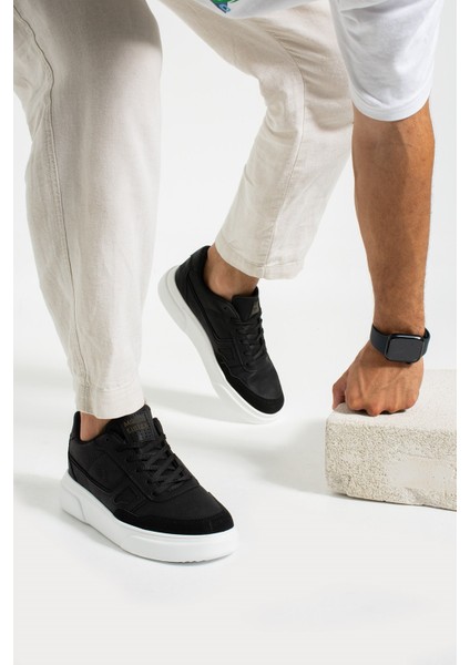 Günlük Erkek Sneaker Yüksek Kalın Tırtıklı Taban Bağcıklı Dikişli Yürüyüş Spor Ayakkabı 2029 fiyatları