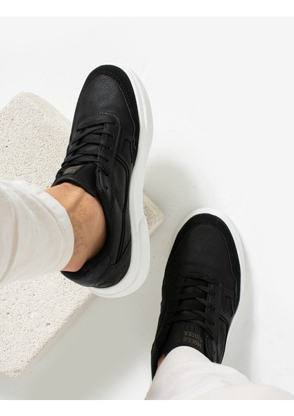 Günlük Erkek Sneaker Yüksek Kalın Tırtıklı Taban Bağcıklı Dikişli Yürüyüş Spor Ayakkabı 2029 modelleri