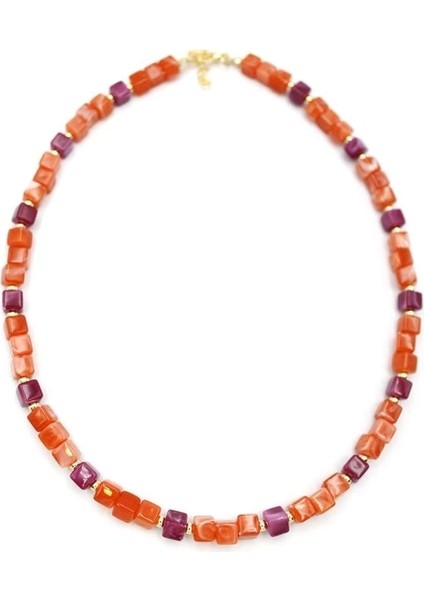 Akrilik Kolye - Turuncu