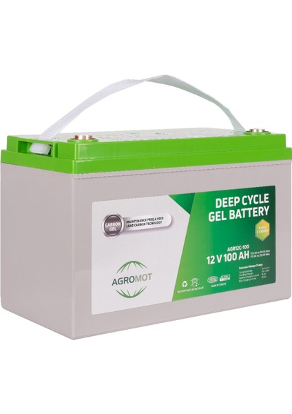 100Ah 12V Jel Akü – Deep Cycle Nano Carbon AGM, Yüksek Performanslı ve Bakım Gerektirmeyen, Solar ve UPS Sistemlerine Uygun fırsatları