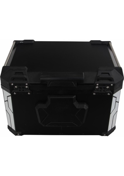 57 Lt Siyah Alüminyum Universal Motosiklet Arka Çanta – Su Geçirmez, Kilitli ve Dayanıklı Tasarım