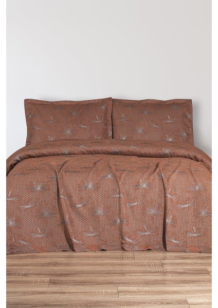 Hermes 3 Parça Çift Kişilik Pike Takımı 230X250 Turuncu