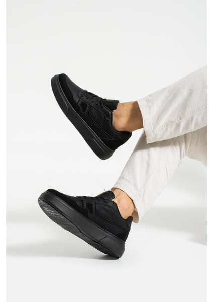 Günlük Erkek Sneaker Yüksek Kalın Tırtıklı Taban Bağcıklı Dikişli Yürüyüş Spor Ayakkabı 2029 modelleri