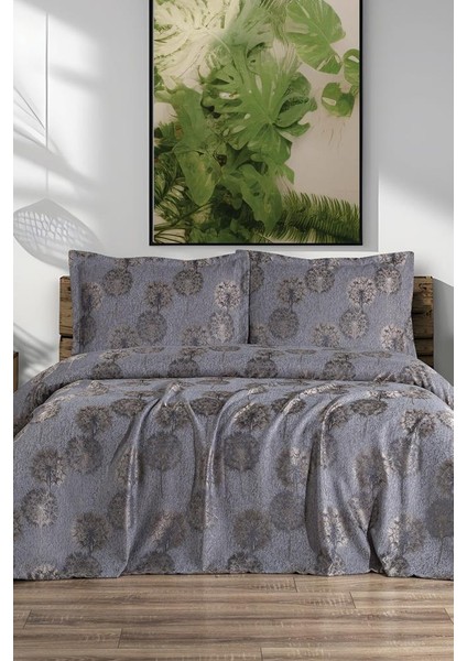 Ares 3 Parça Çift Kişilik Pike Takımı 230X250 Gri