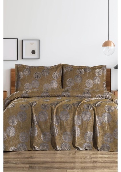 Ares 3 Parça Çift Kişilik Pike Takımı 230X250 Kahve