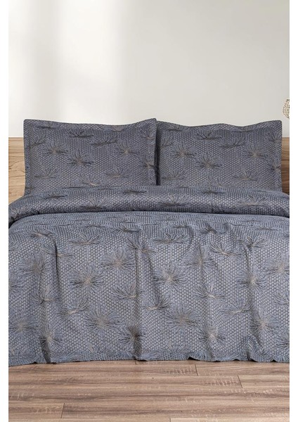 Hermes 3 Parça Çift Kişilik Pike Takımı 230X250 Gri