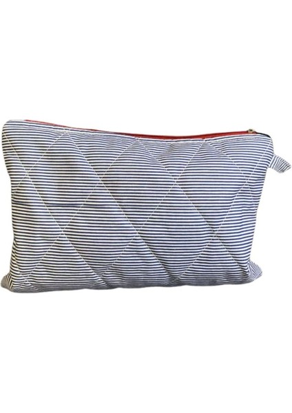 El Yapımı Çizgili Model Clutch / Portföy Çanta - 21CM x 29CM