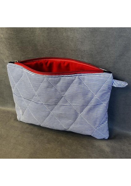 El Yapımı Çizgili Model Clutch / Portföy Çanta - 21CM x 29CM fiyatları