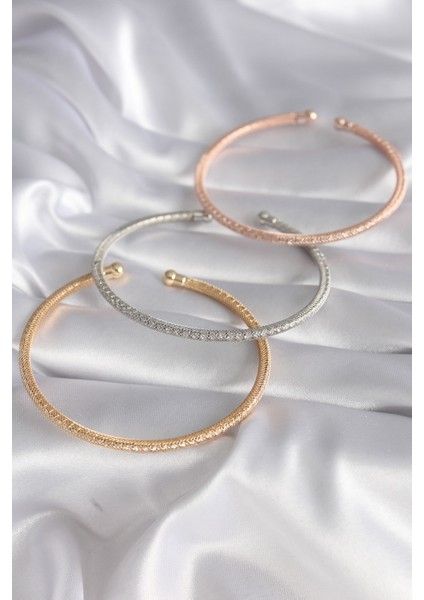 Pirinç Mix Renk Hasır Model Zirkon Taş Detay Kadın Bileklik S fiyatları