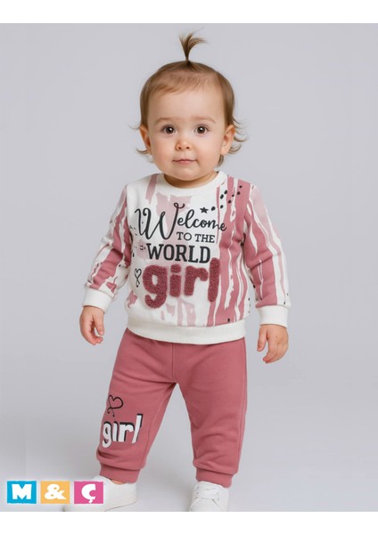 Kız Çocuk Takımı Eşofman 2li Takım Alt Üst Çocuk Takım