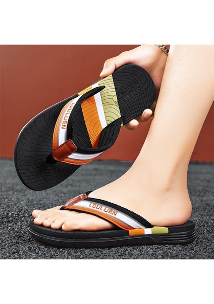 Yaz Platform Flip Flop Sandalet Erkek Terlik Kaymaz Moda Plaj Ayakkabıları (Yurt Dışından)