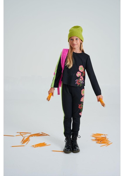 Bg Store Kız Çocuk Siyah Pantolon