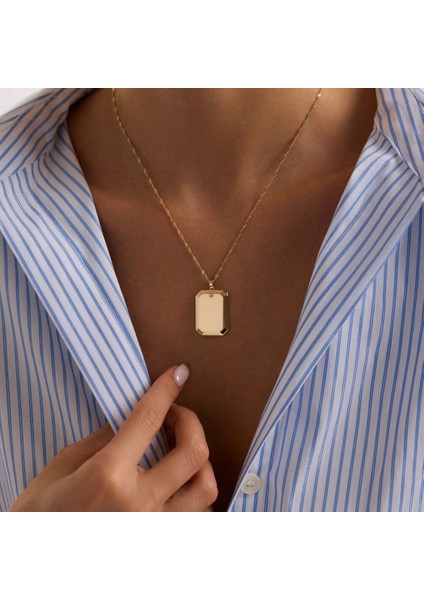 14 Ayar Altın Resimli Kolye Singapur Zincir 45 cm modelleri