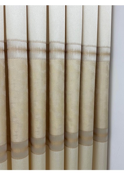 Nivemeshome Umut FJ614365 V_120 Krem 1/3 Sık Pile Fon Perde fiyatları