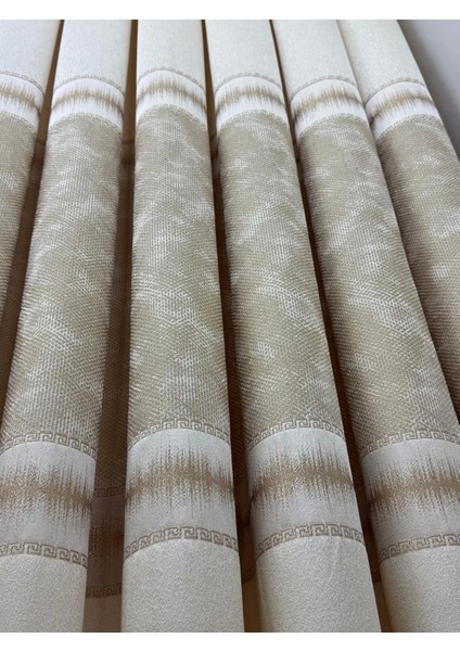 Nivemeshome Umut FJ614365 V_120 Krem 1/3 Sık Pile Fon Perde indirimleri