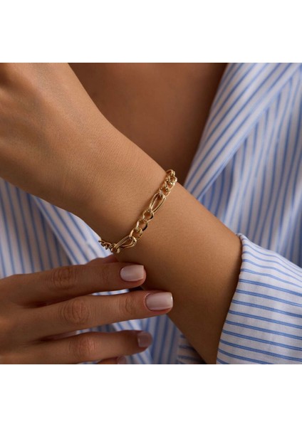 14 Ayar Hallow Bileklik Italy 6 mm 20 cm