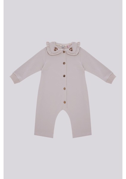 Bg Store Kız Bebek Ekru Tulum