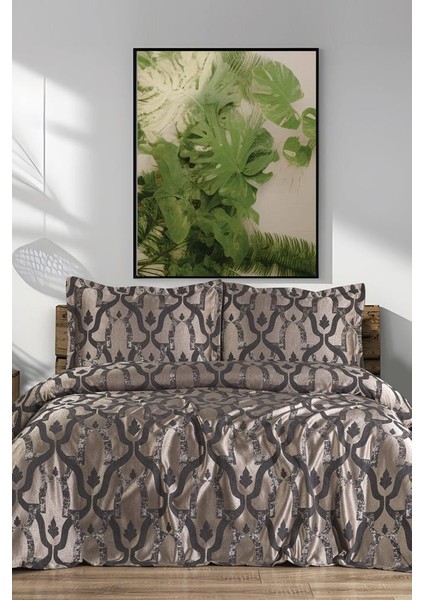 Kybele 3 Parça Çift Kişilik Pike Takımı 230X250 Antrasit