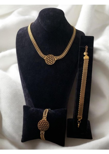 Yaşam Çiçeği Motifli Paslanmaz Çelik Set Cns 068