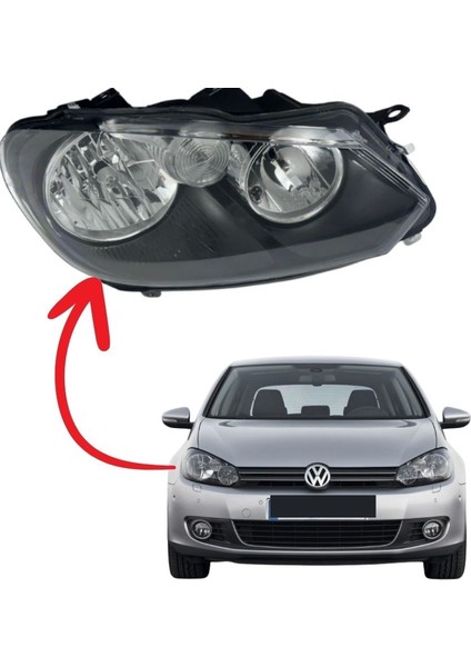 Vw Golf6 Far Lambası Sol 2009-2012 Trendline