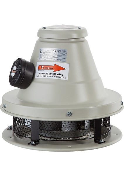 FRÇF-2800 (1850M³/H) Yatay Atışlı Dıştan Motorlu Çatı Tipi Radyal Fan