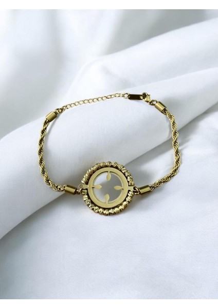 Yonca Figürlü Çelik Takı Seti CNS011 modelleri