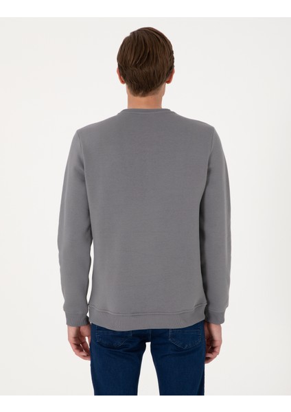 Erkek Gri 3 Iplik Regular Fit Içi Polarlı Bisiklet Yaka Basic Sweatshirt 50315021-VR024 indirimleri