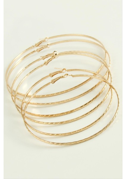 Burgulu Metal Halka Küpe 6 Adet fiyatları