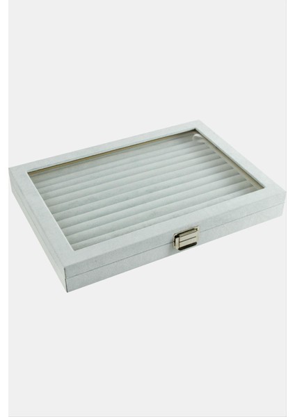 Cam Kapaklı Anfora Kumaş Kelepçe Yüzük Standı 24*34 cm indirimleri