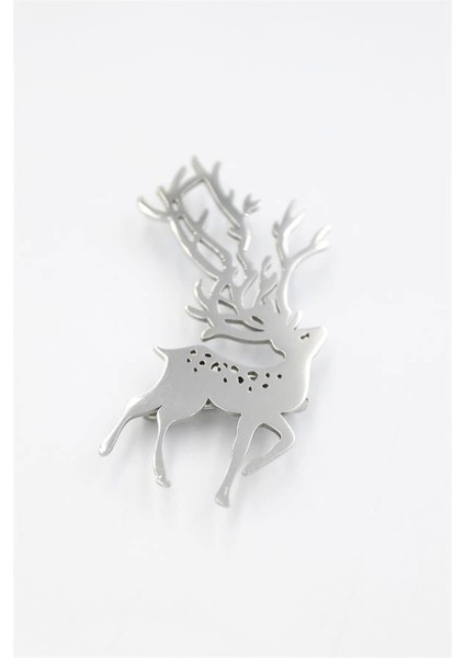 Çelik Geyik Broş - Gümüş fiyatları