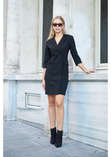 Sırt Dekolteli Anvelop Ceket Elbise modelleri