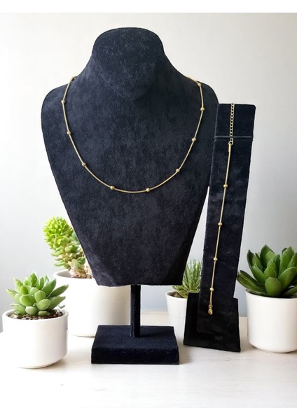 Minimal Parıltı Çelik Takı Seti CNS072