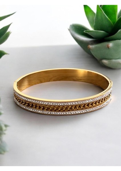 Taşlı Burgu Çelik Bileklik Seti CNS044 fiyatları