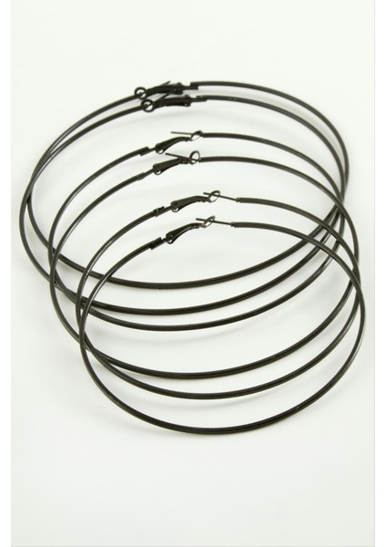 Ezme Çizgili Metal Halka Küpe 6 Adet fiyatları