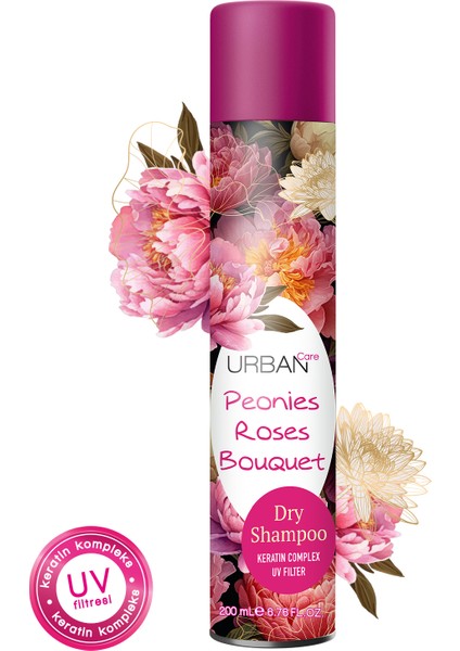 Peonies Roses Bouquet Hacimlendirici Kuru Şampuan Seti 2X200ML- Vegan - Uv Korumalı modelleri