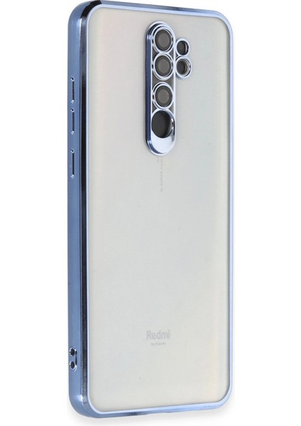 Xiaomi Redmi Note 8 Pro Kılıf Razer Lensli Silikon - Açık Mavi Mrayd