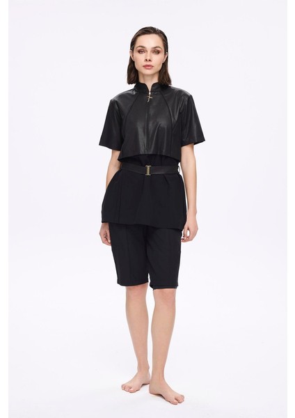 HSM-5039 Akanda Kemer Toka Detaylı Yarı Kapalı Mayo fırsatları