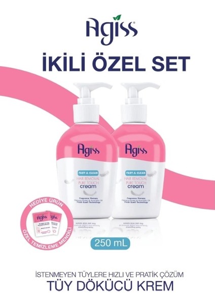 2li Tüy Dökücü Krem 250 ml Pompalı Hızlı ve Kolay Uygulama İçin Tasarlandı