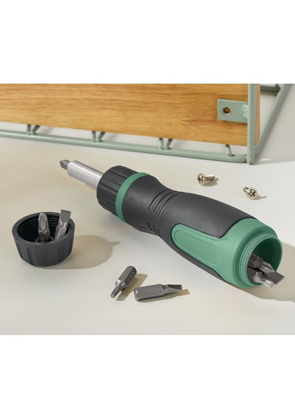 Mıknatıslı Cırcırlı Tornavida, 8 Değiştirilebilir Uç