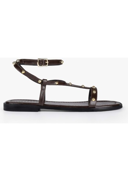 Kadın Auren Kahve Cilt Troklu Sandalet modelleri