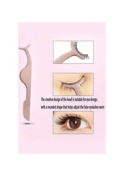 Profesyonel Paslanmaz Çelik Kirpik Cımbızı – Sahte Kirpik Uygulama Aracı, Hassas ve Kolay Kullanım, Altın Renk modelleri