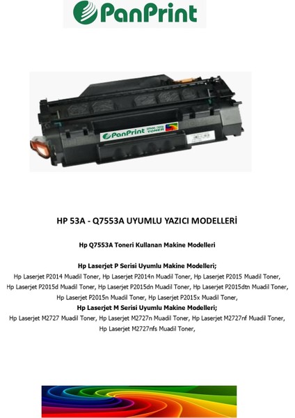 Hp Laserjet P2015D Muadil Toner fiyatları