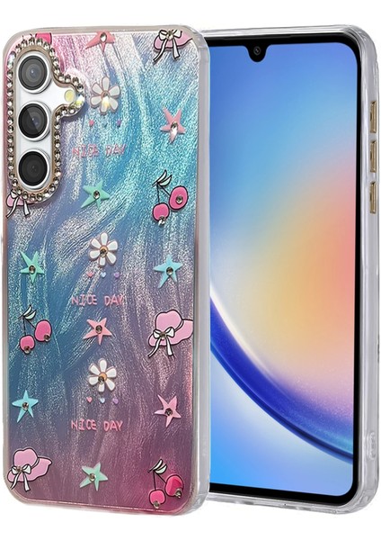 Samsung Galaxy A34 5g Kılıf Blade Aynalı Desenli Kapak - Desen 4 Mrayd